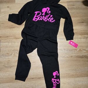Barbie Black and Pink Kids Matching Set